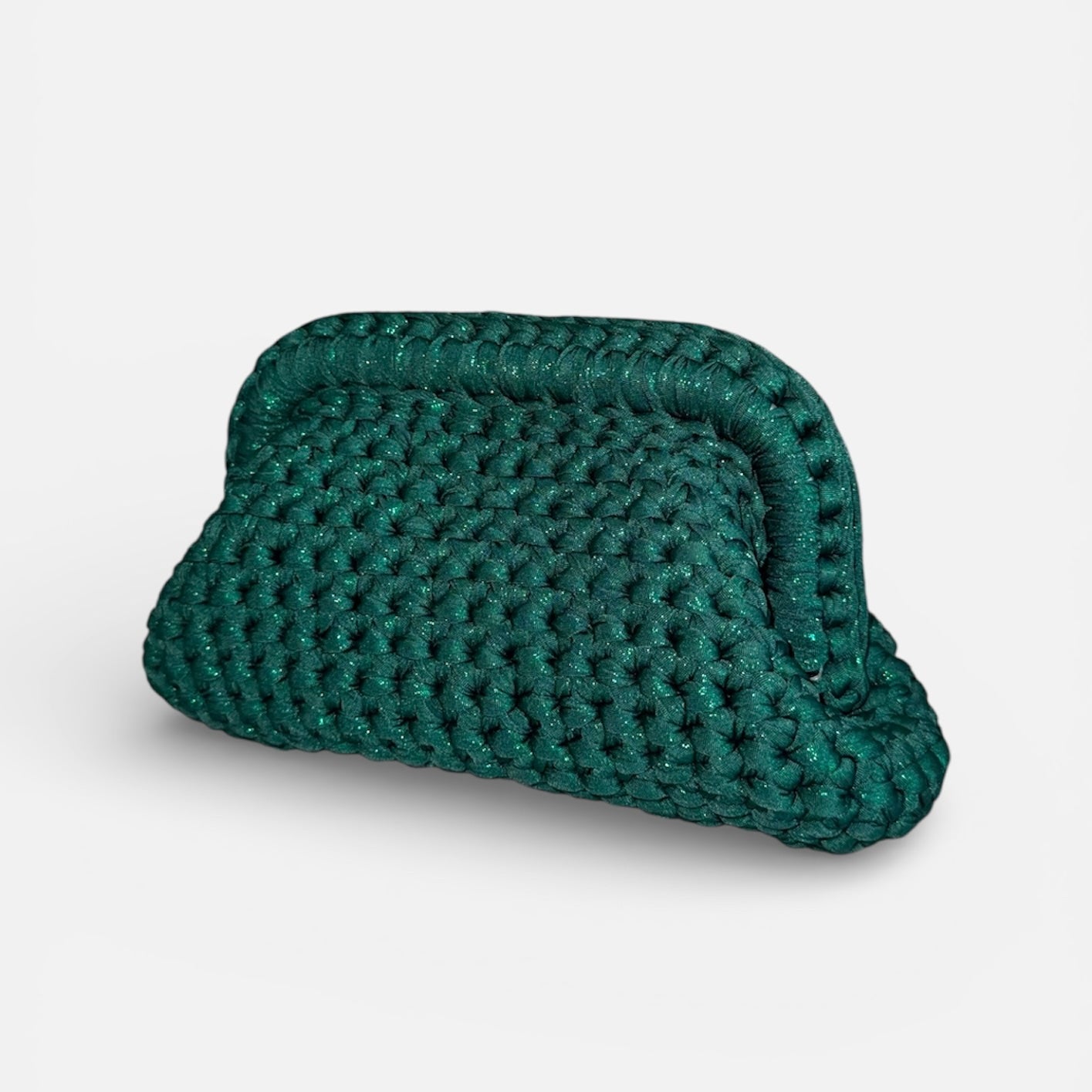 Lurex clutch bag - verde