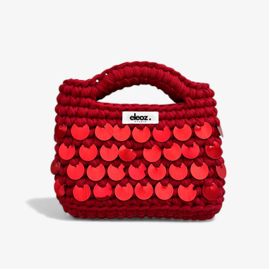 Paillettes handbag - rosso