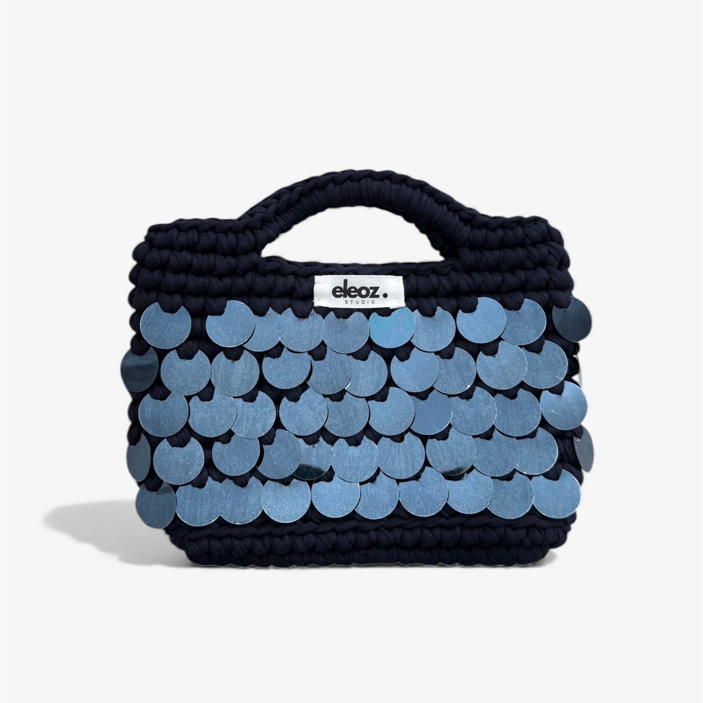 Paillettes handbag - blu
