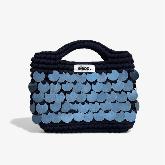Paillettes handbag - blu