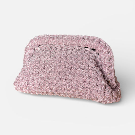 Lurex clutch bag - rosa