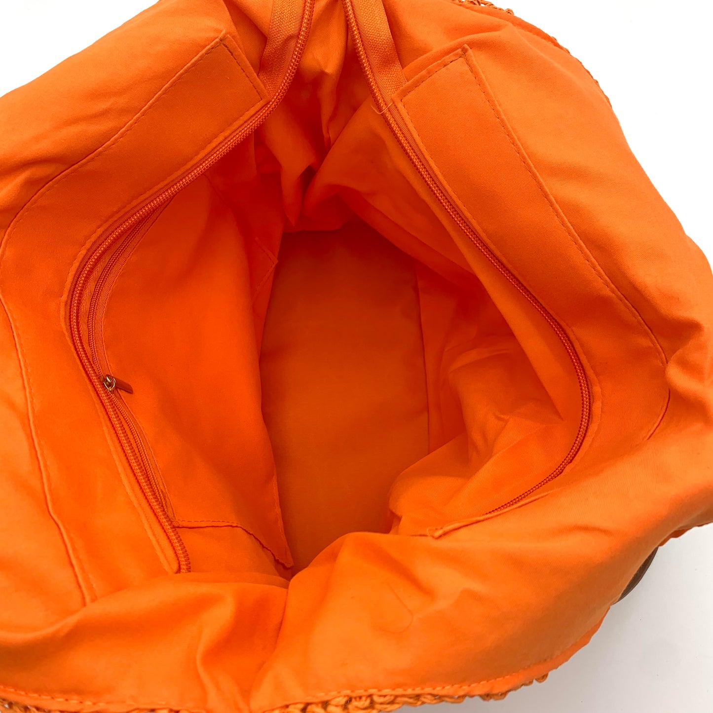 Borsa in paglia macramè